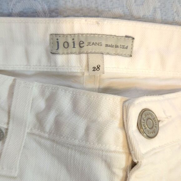 Joie Jeans Size 28 Crop Flare White Denim Jeans - Picture 3 of 6